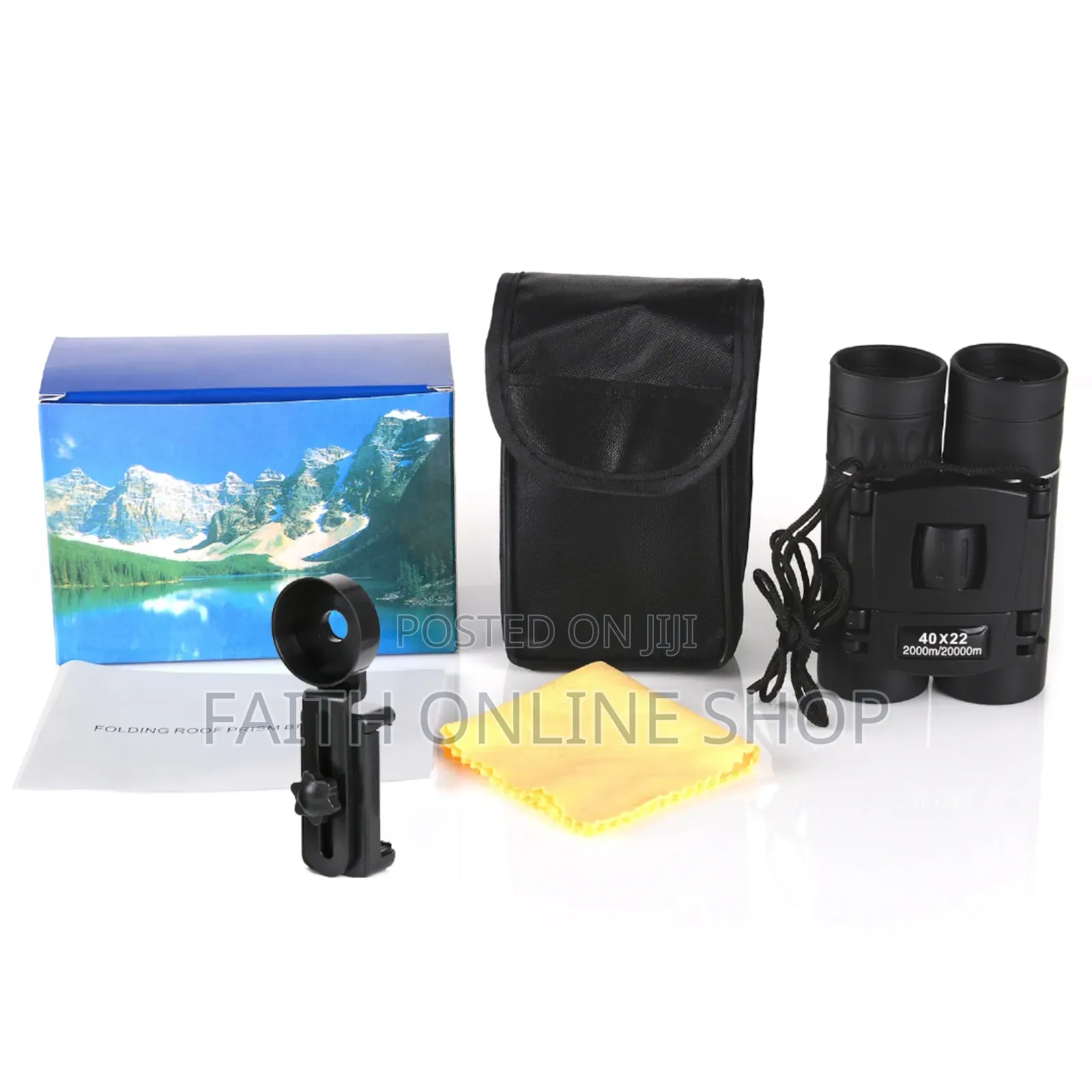 40x22 Hd Powerful Binoculars Folding Mini Telescope Bak4