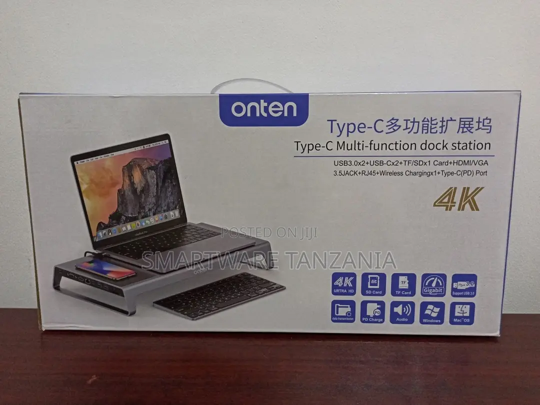 Onten Type-C Laptop Stand Docking Station Hdmi Vga Multi-Port Hub