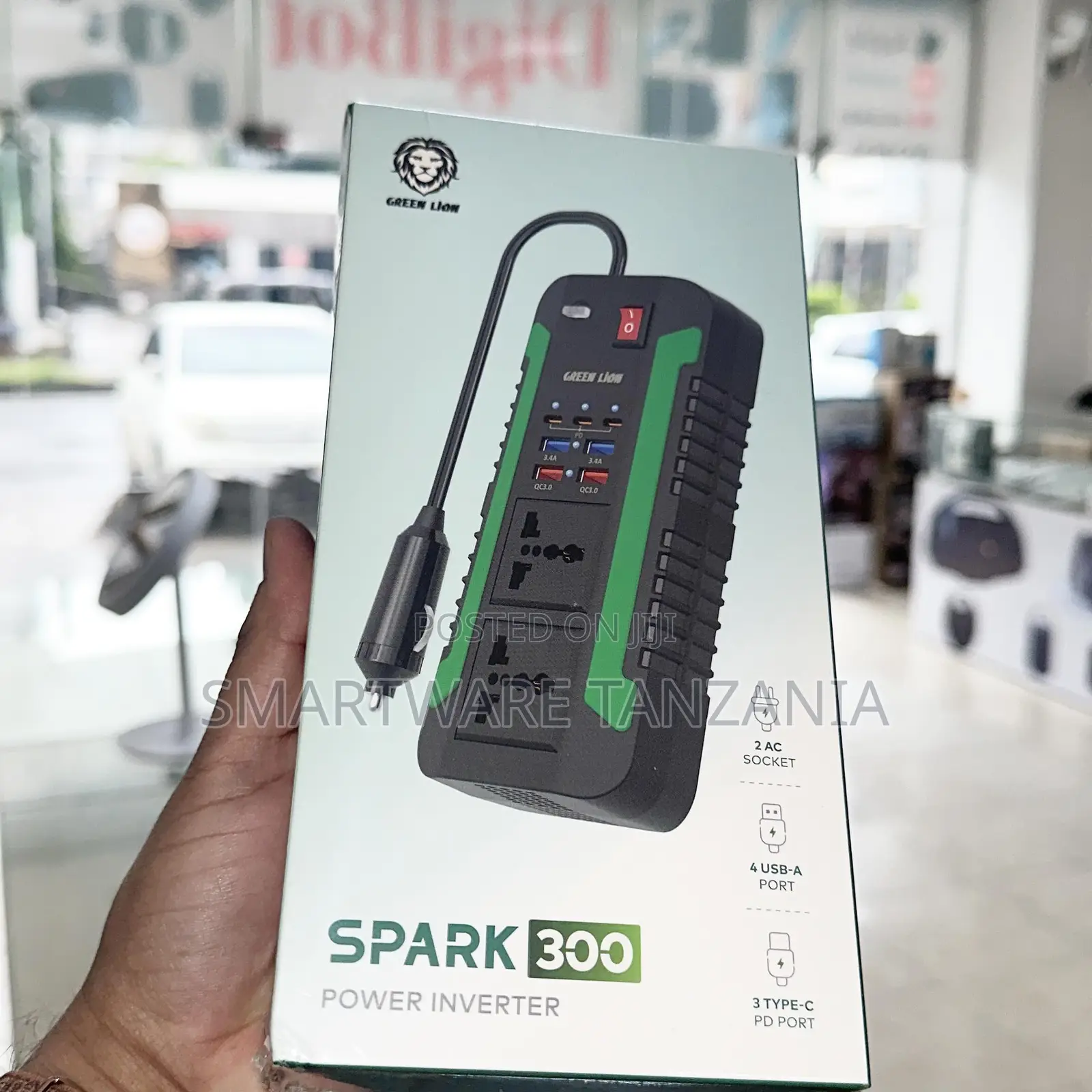 Green Lion Spark 300 Power Inverter 300w Ac Outlets Usb-C Pd Ports