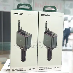 Green Lion 90w Pd Car Charger Dual Output, Fast Charging, Pd-65w Ready