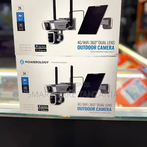 Powerology 4g Wifi 360° Dual Lens Security Camera With Resolution
