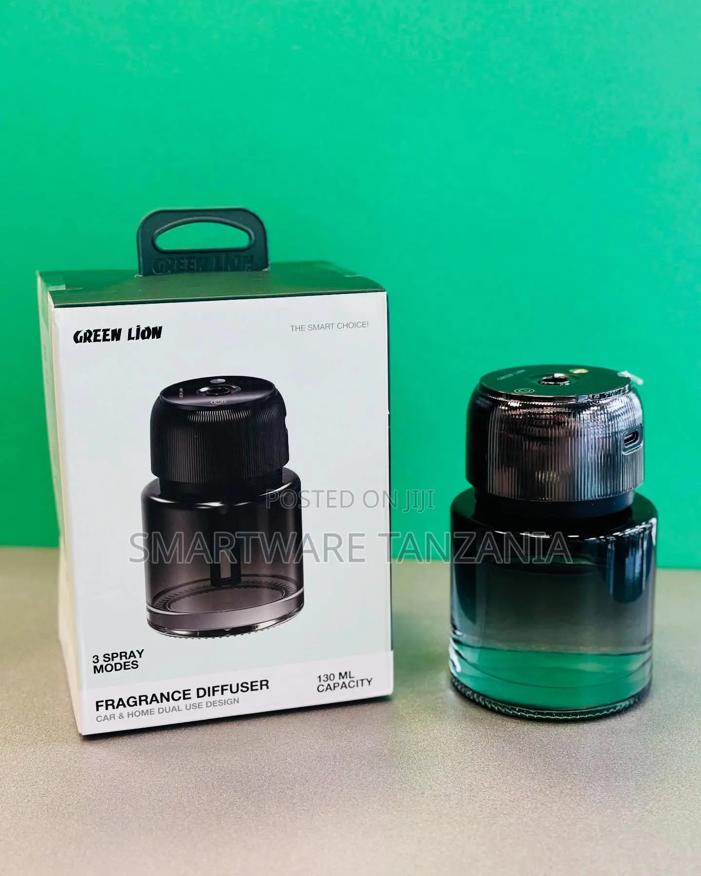 Green Lion Car Home Fragrance Diffuser - 130ml 3 Spray Modes Usb-C