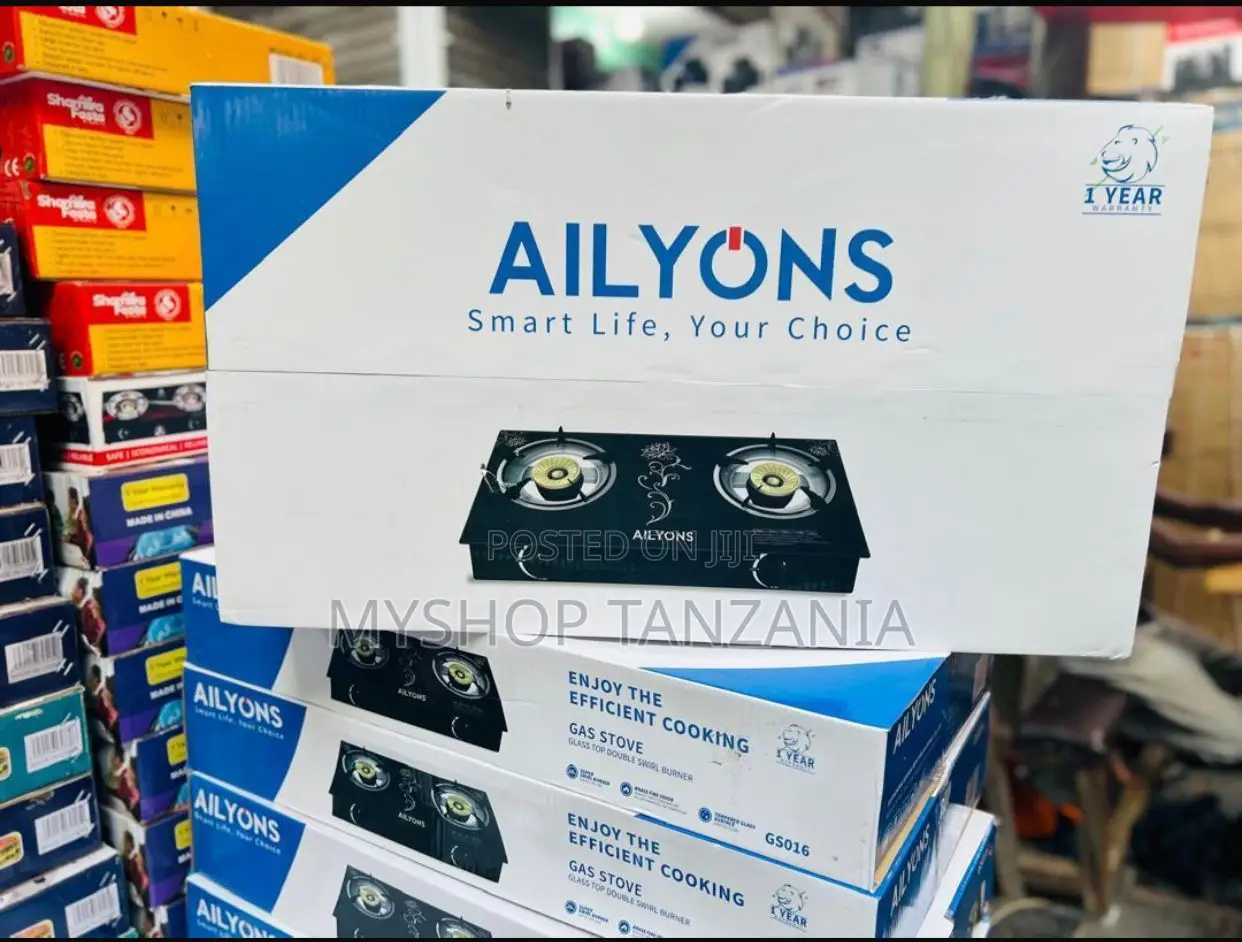 Ailyons Gas Cooker 2 Burner Glass