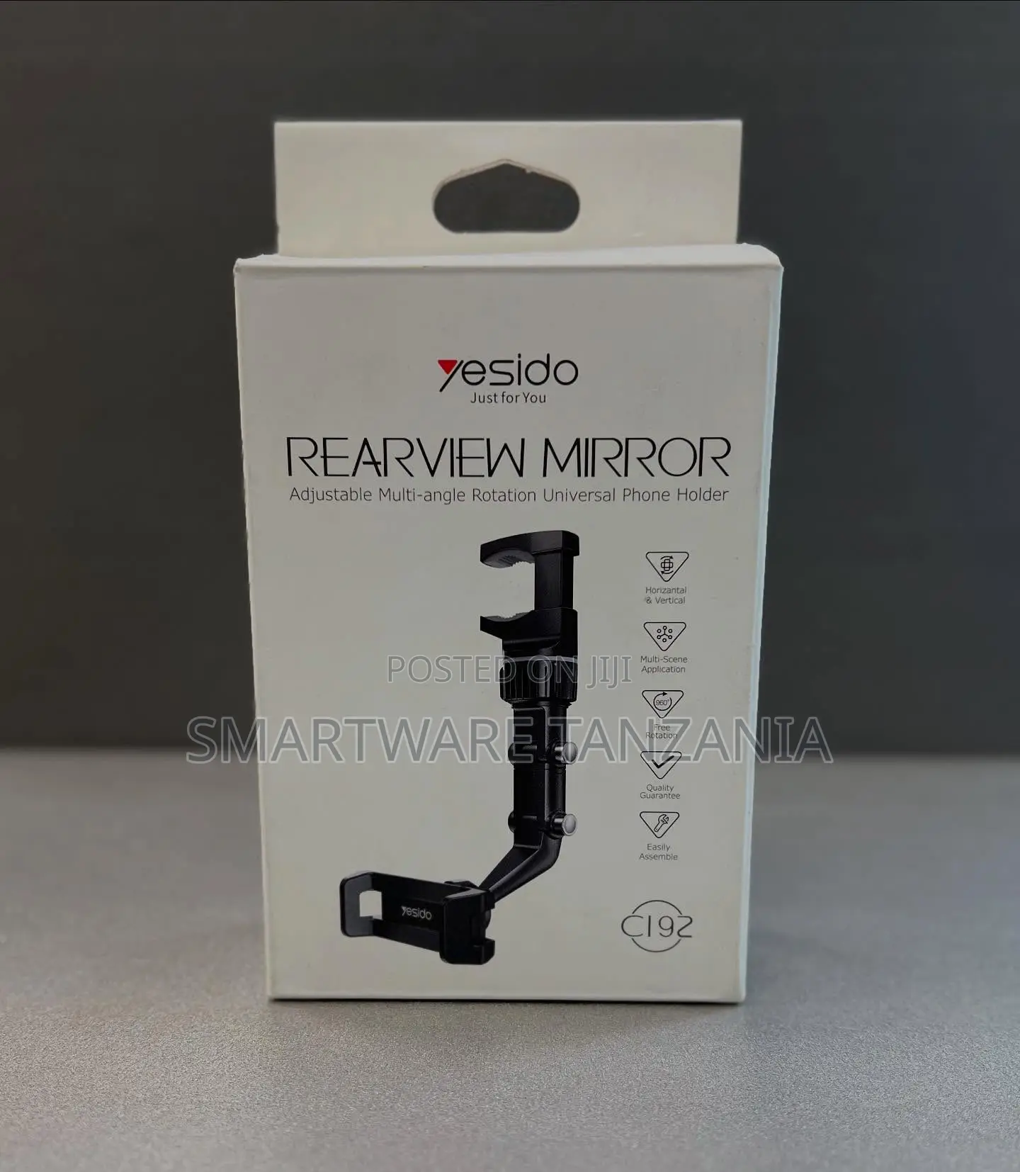 Yesido C192 Rearview Mirror Mount, Multi-Angle Rotation Universal Clip