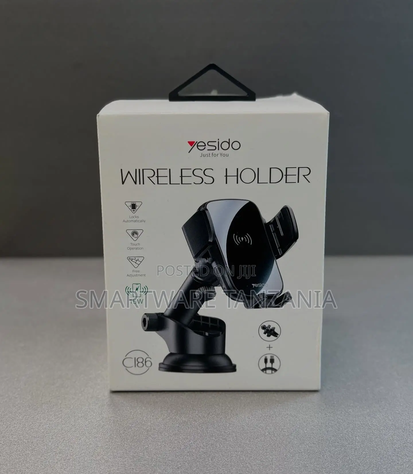 Yesido C186 Wireless Holder - 15w Fast Charging Auto Lock Touch Mount