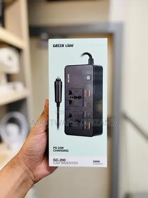 Green Lion Gc-200 Power Inverter - 200w Multi-Socket Pd 24w Charger