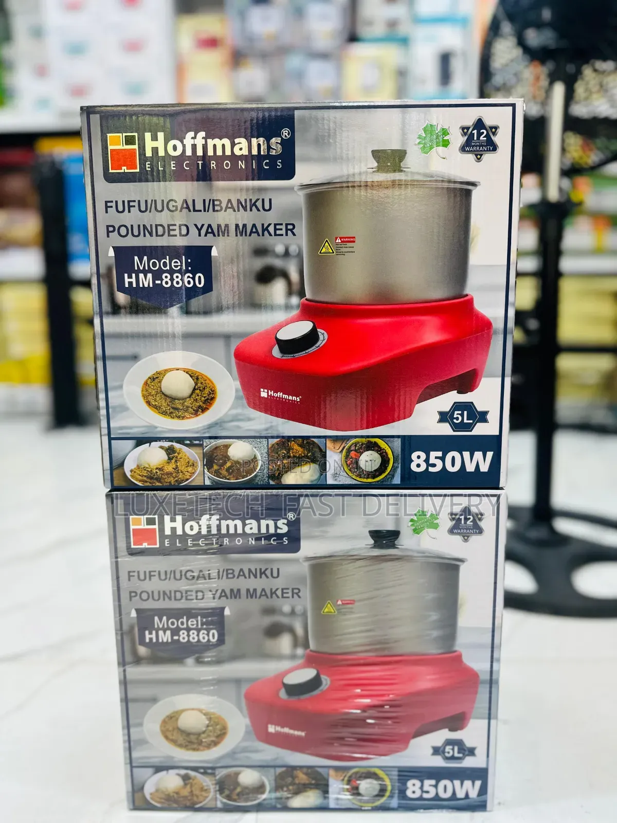 Hoffmans Fufu/Ugali/Banku Pounded Yam Maker 5 Liters