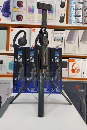 C12 Ai Tracking Selfie Stick With a Quadrupod Stand