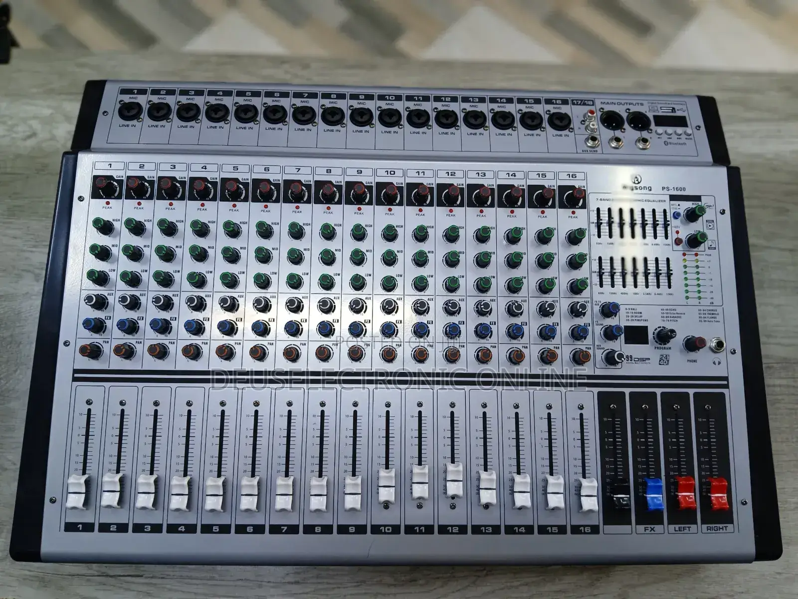 Powered Mixer Bigsong Ps 1600 16 Channels