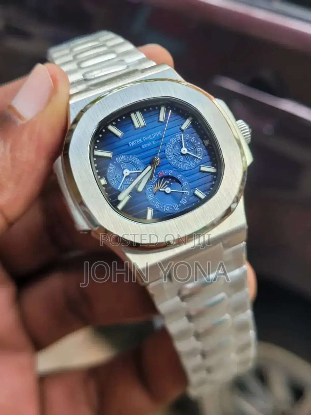 Patek Philippe Nautilus Perpetual Calendar Silver With Blue Dial