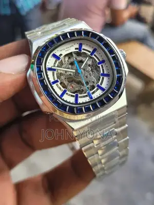 Patek Philippe Watch With a Skeletonized Dial and Blue Gemstones