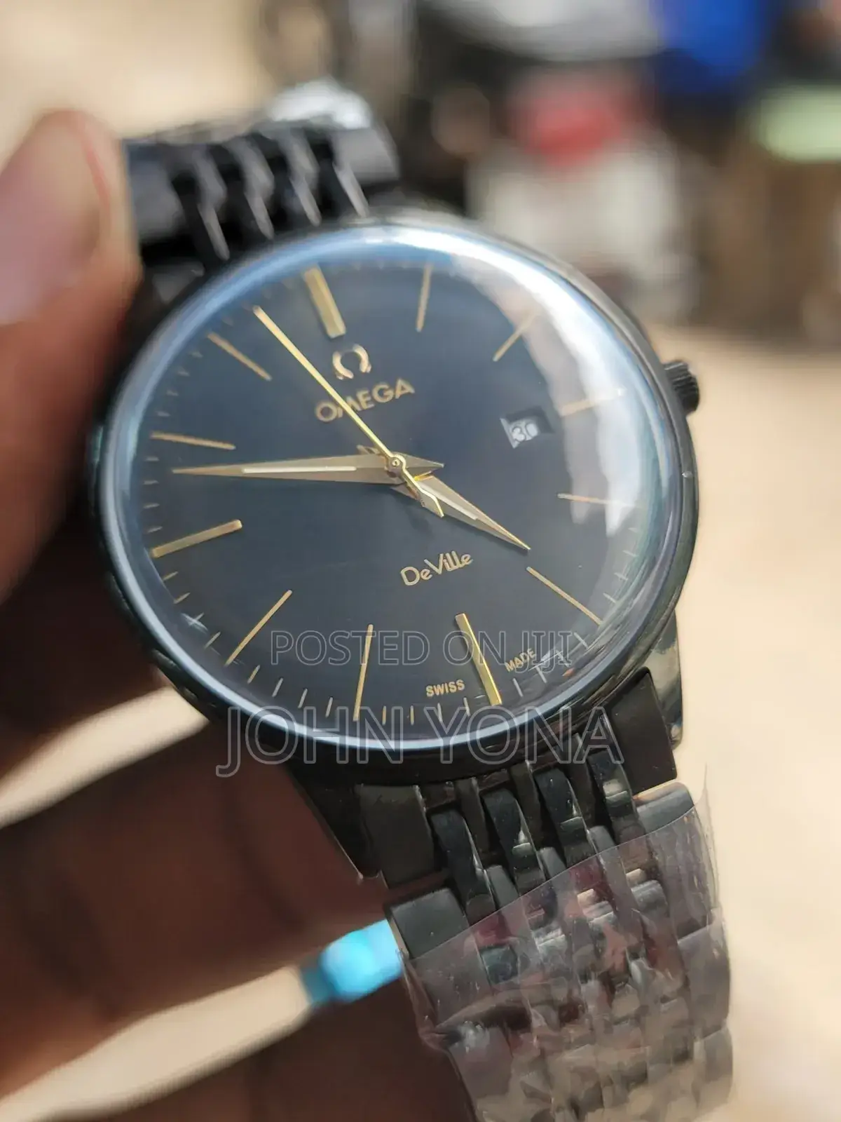 Omega De Ville Prestige Watch With a Black Dial