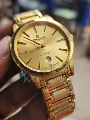 Sveston Sv-9775 Watch With a Date Window and a Stainless Steel Band