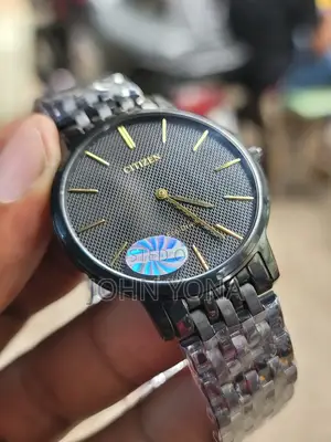 Citizen Eco-Drive Stiletto Watch a Black Dial Stainless Steel Band