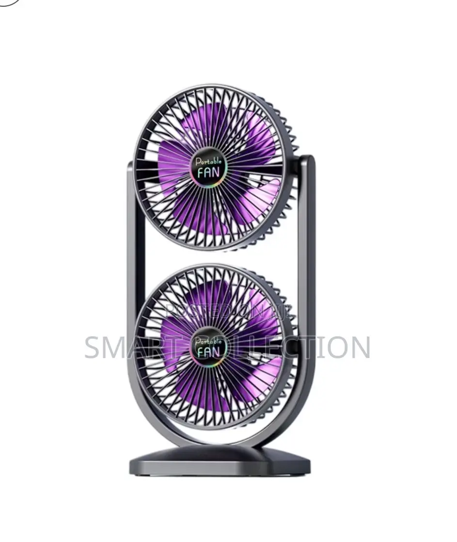 Rechargeable Double Head Blade Fan