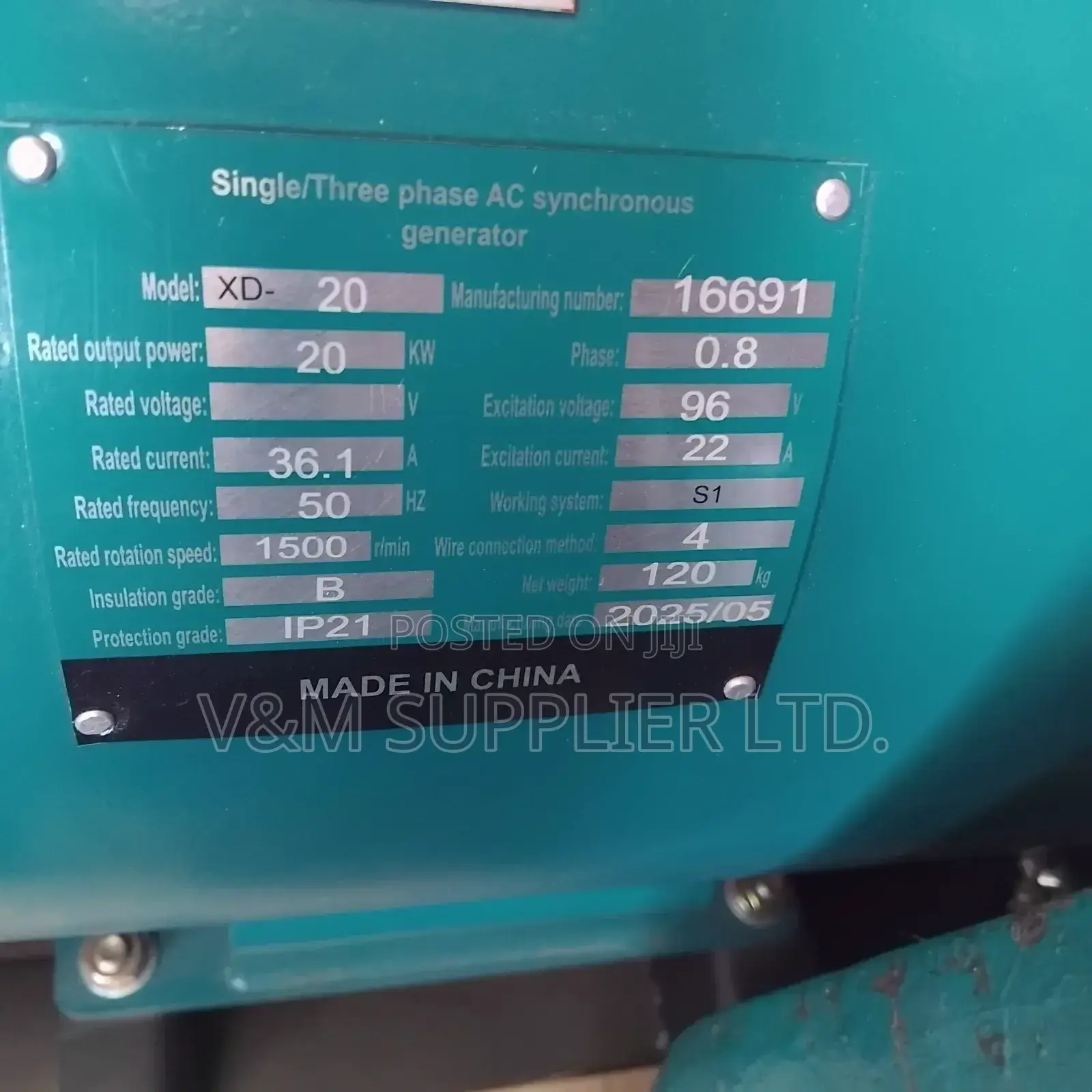 Generator 20kw(25kva)