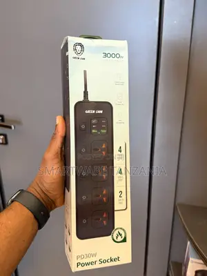 Green Lion Power Strip 3000w Usb-c 4 Outlet Fast Charging Bar