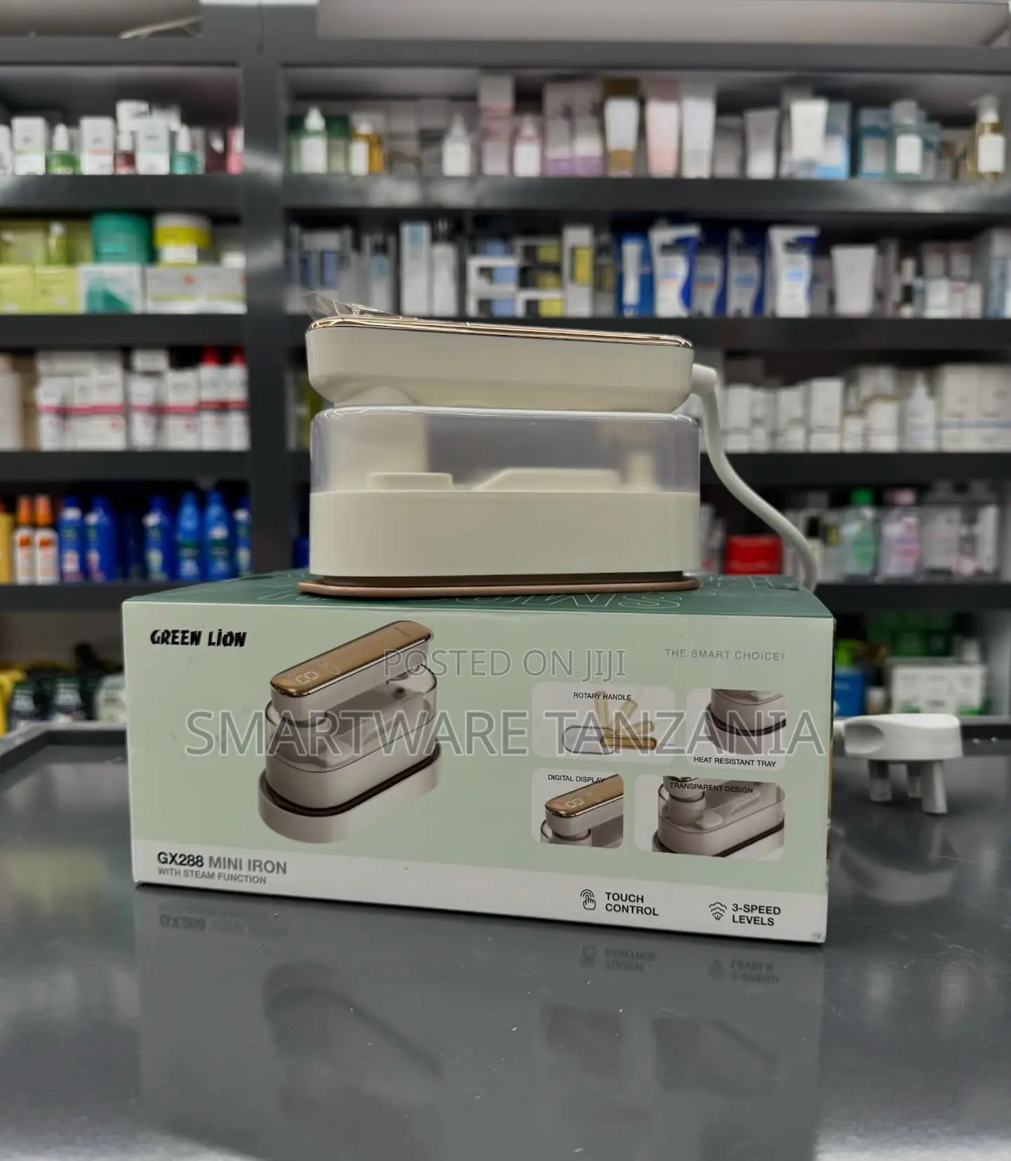 Green Lion Mini Travel Iron Gx288 Steam 3-Speed Touch Control