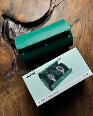 Green Lion Watch Case Duo Roll Premium Leather Travel Organizer