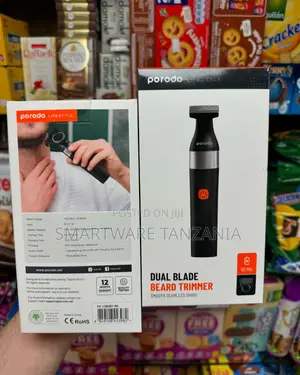Porodo Dual Blade Beard Trimmer Ipx7 Waterproof 60 Min Runtime