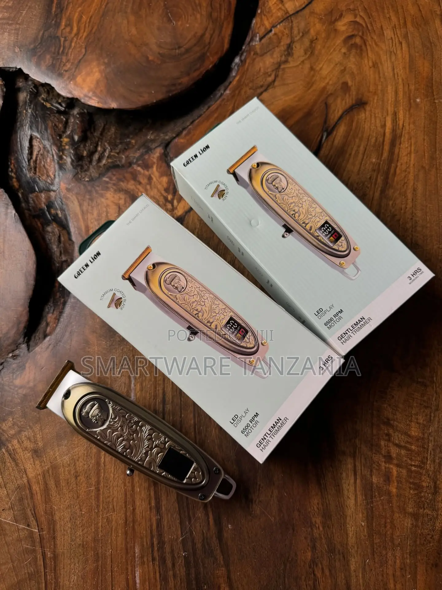 Green Lion Gentleman Hair Trimmer Led Display 3h Runtime Cordless