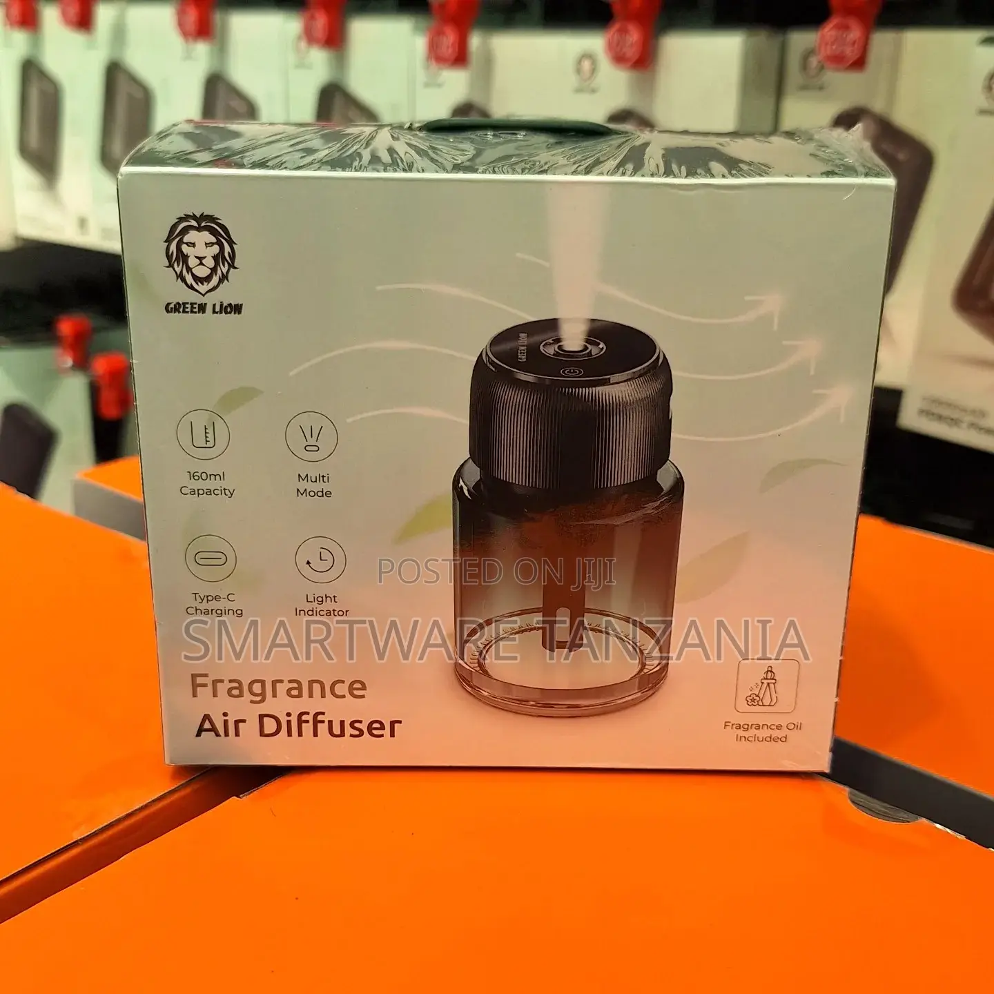 Green Lion Fragrance Air Diffuser 160ml Usb-C Multi Mode Oil Included