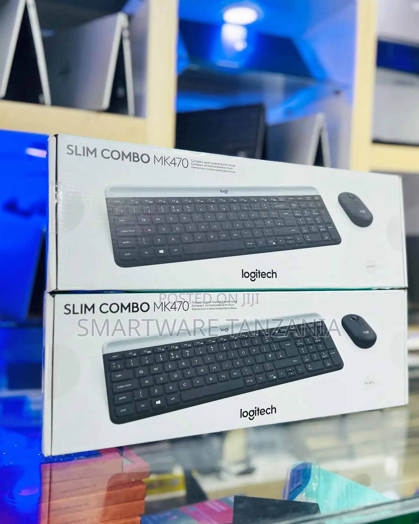 Logitech Mk470 Slim Wireless Keyboard Mouse Combo Compact Design