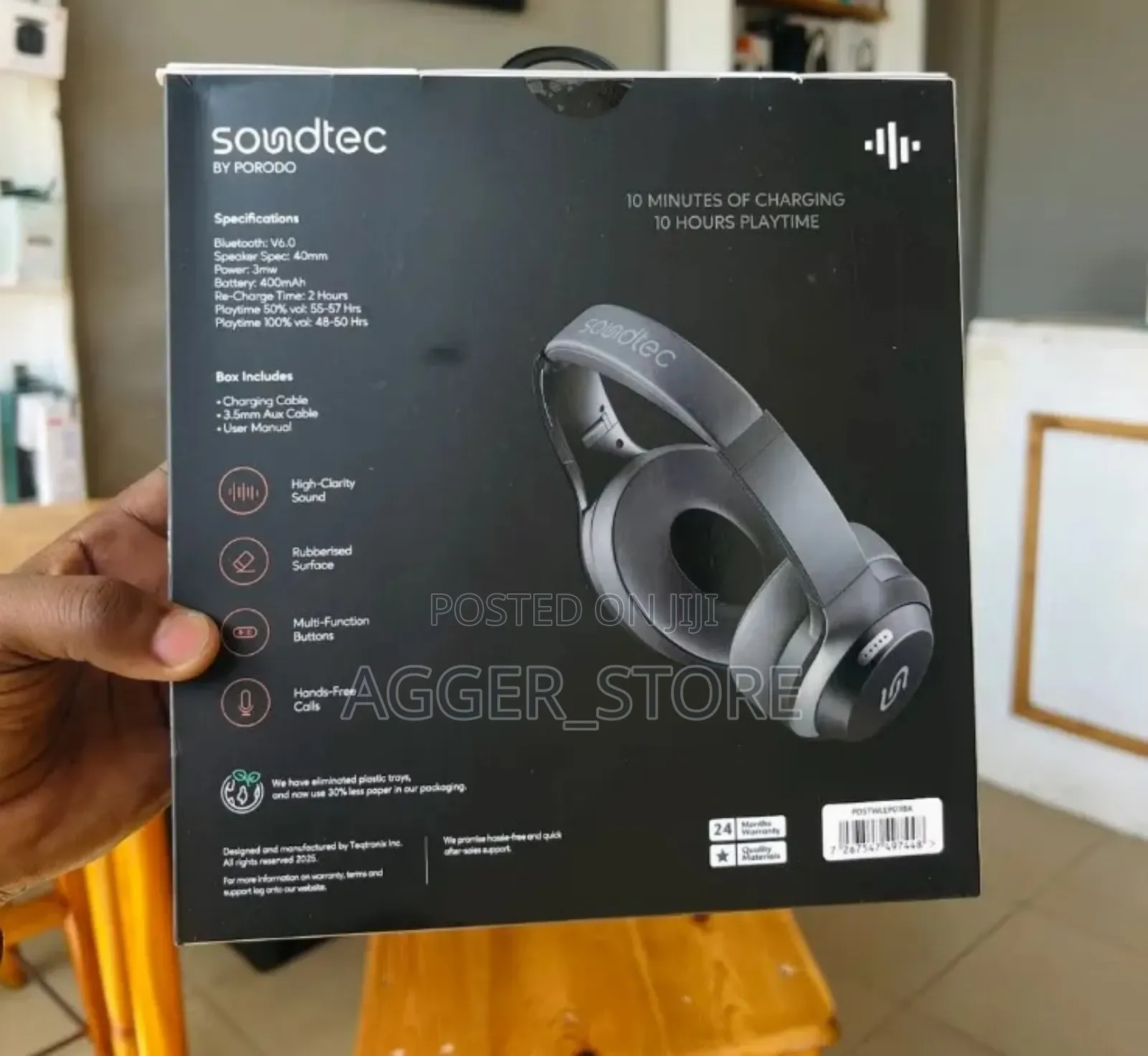 Porodo Soundtec Eclipse Wireless Headphone Headband