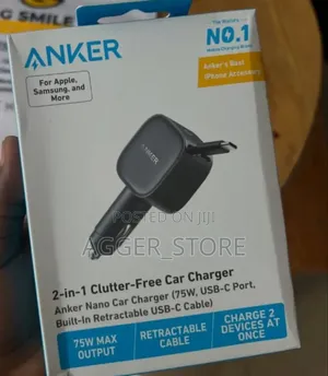 Anker 2 in 1 Clutter Free Car Charger [75watts Max Output]