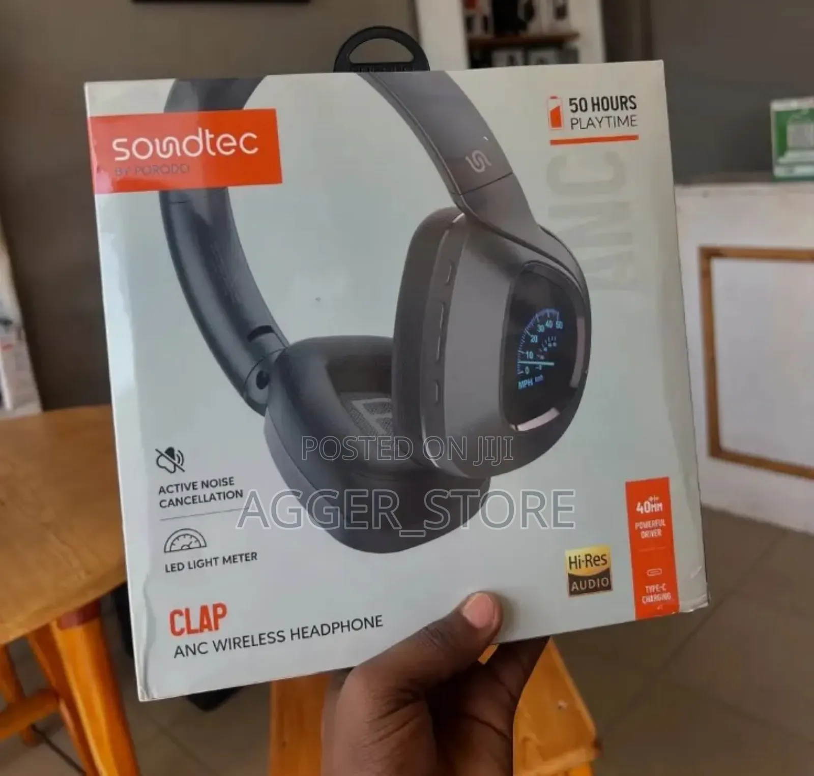 Porodo Soundtec Clap Anc Wireless Headphone Headband