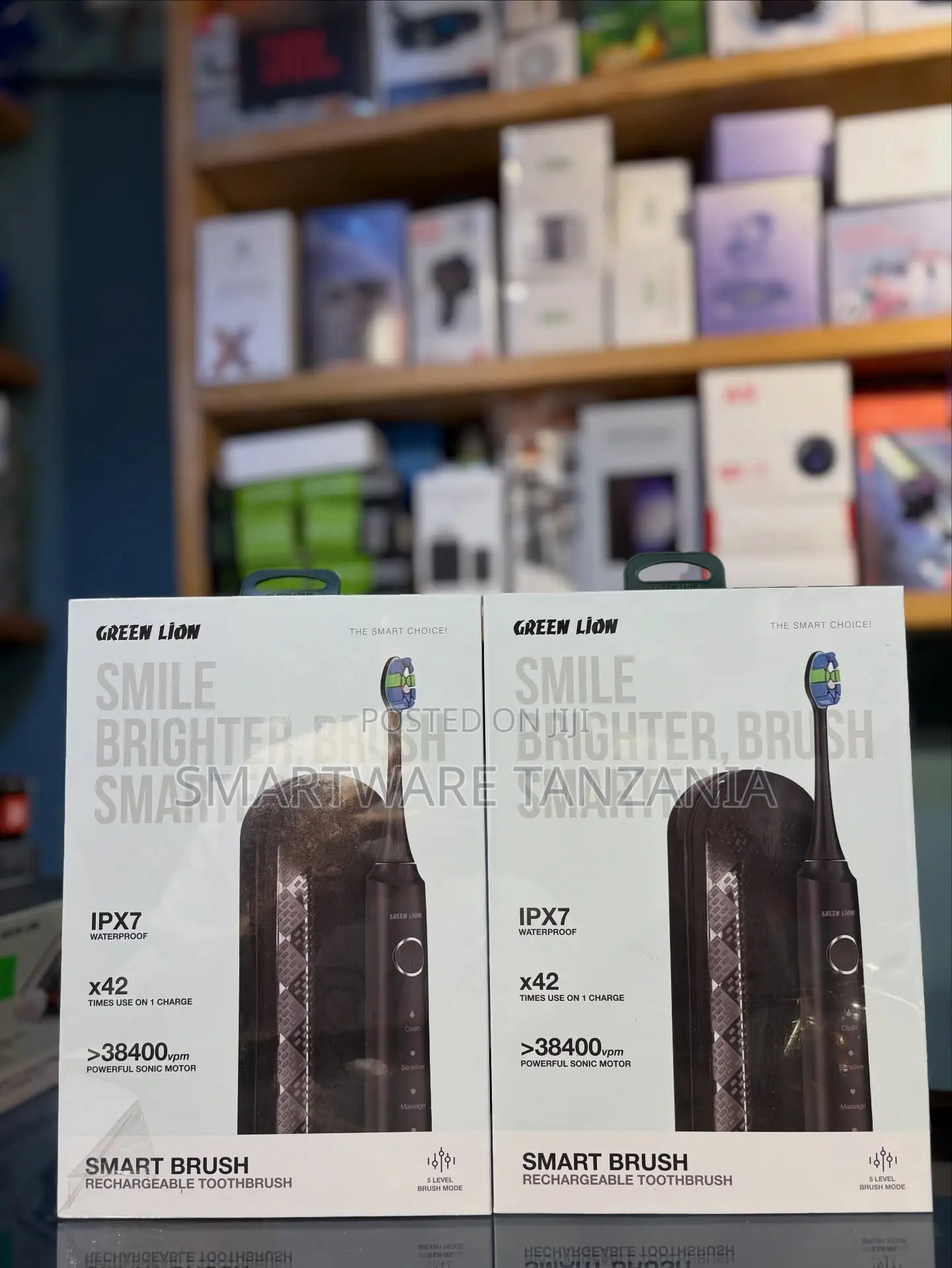 Green Lion Smart Brush Rechargeable Toothbrush Ipx7 Waterproof