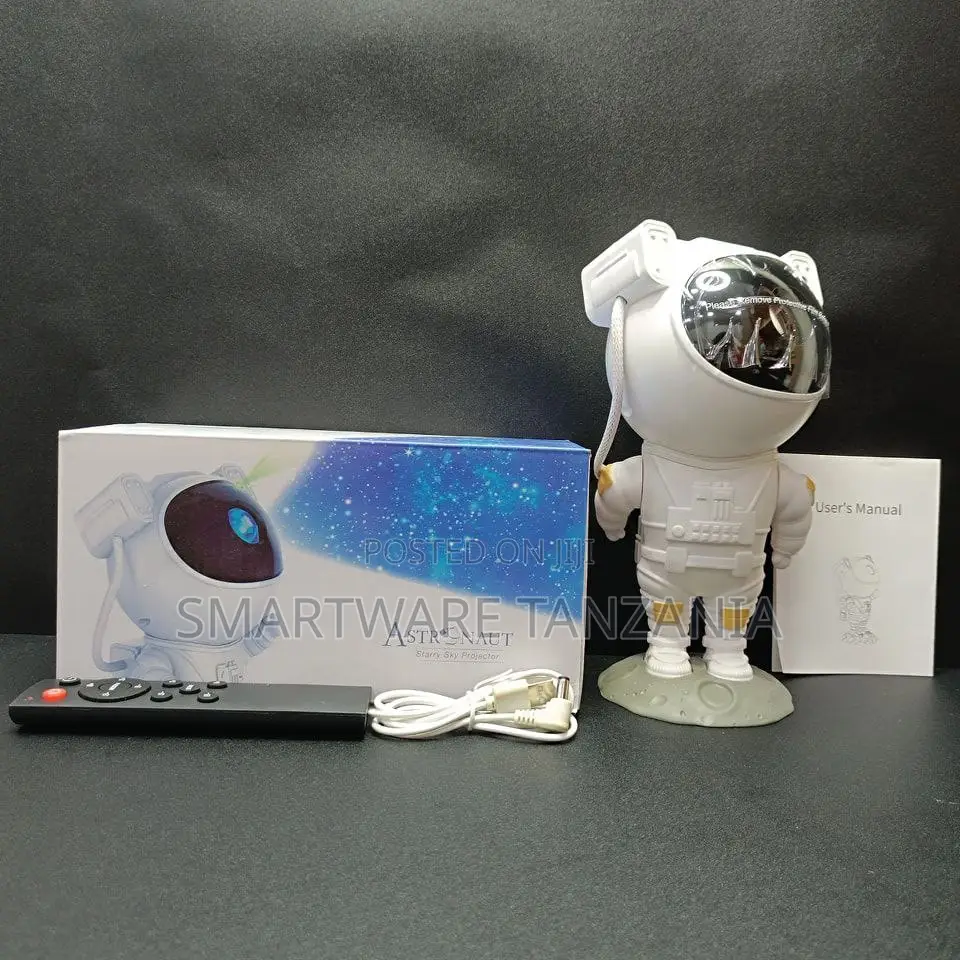 Astronaut Starry Sky Projector Night Light Remote Control White