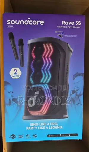 Soundcore Rave 3s Party Speaker With 2 Wireless Microphones