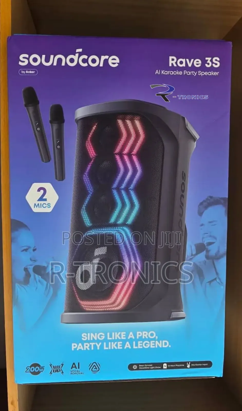 Soundcore Rave 3s Party Speaker With 2 Wireless Microphones