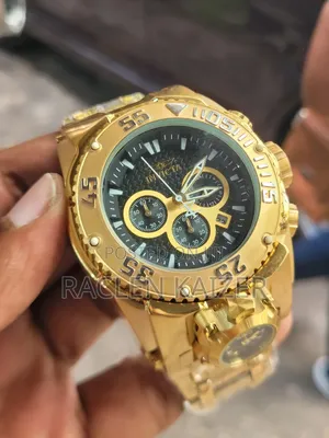 Invicta Reserve Bolt Zeus Chronograph With Black and Gold Dial