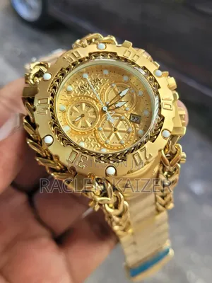 Invicta Reserve Hydraumatic Chronograph With Gold Braided Cable