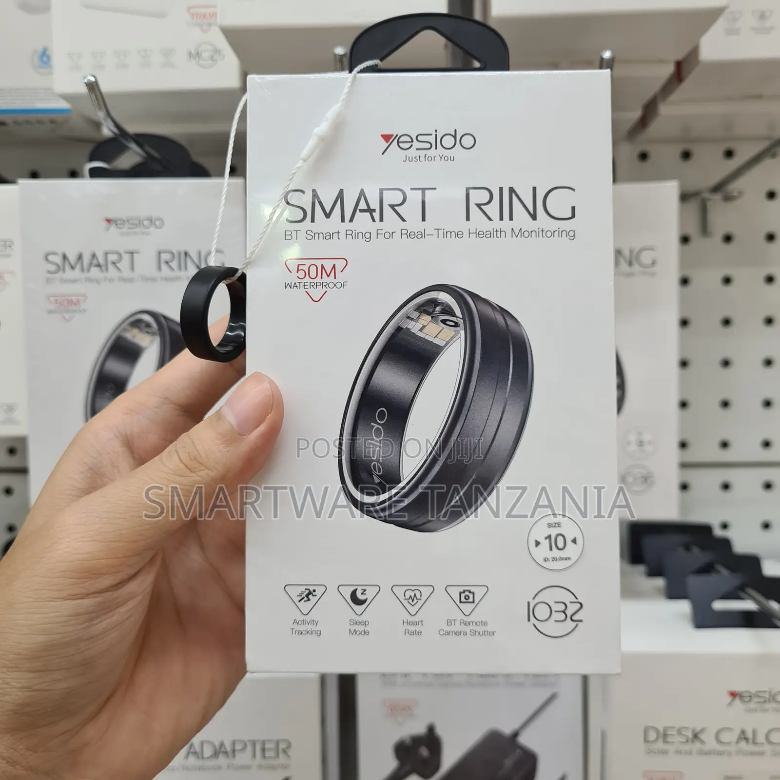 Yesido Io38 Smart Ring Health Fitness Tracker Waterproof Size 10