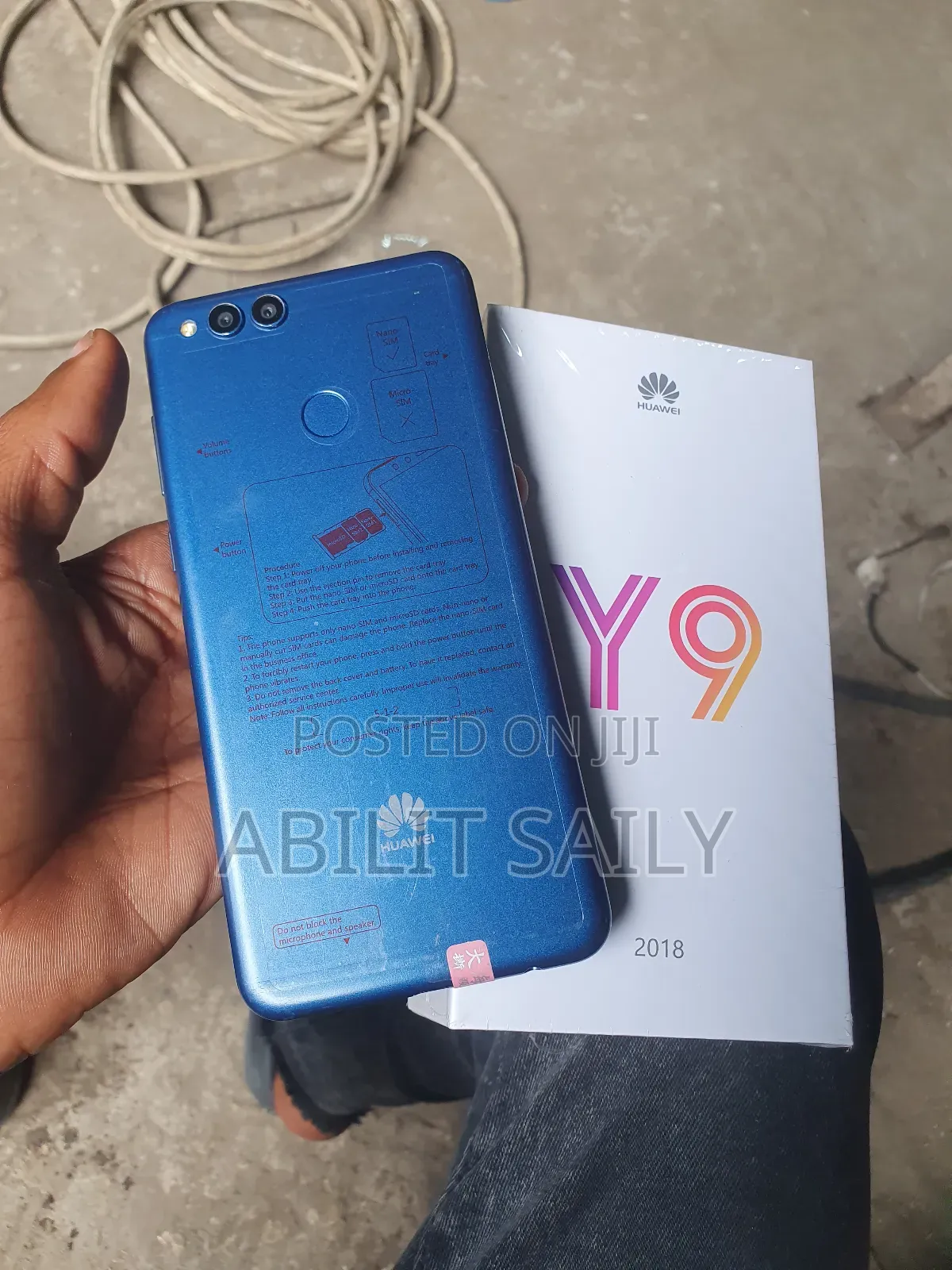 New Huawei Y9 128 GB Blue