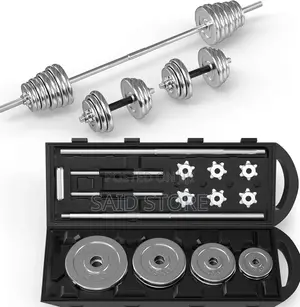 50kg Set of Barbell/ Dumbbell York Chrome