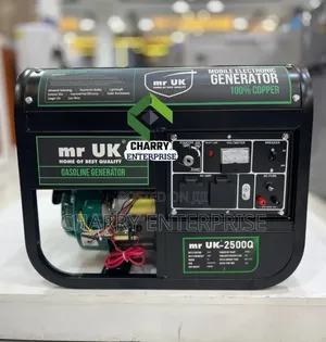 Mr Uk Gasoline Generator
2500
Key Starter 4 Stroke 2 Kva Capacity 15l