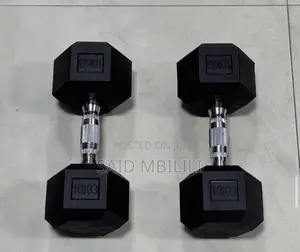 Hexagon Rubber Dumbbell
