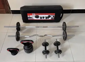 58kg Barbell, Kettlebell and Dumbbell Set
