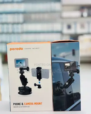 Porodo Universal Phone Camera Suction Cup Mount Indoor Outdoor Use