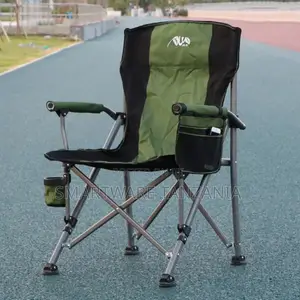 Portable Folding Camping Chair Outdoor Heavy Duty With Armrests
