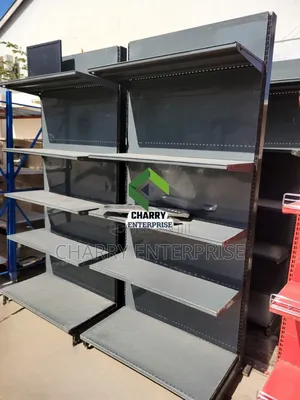 Coated Metal Single Side Shelf for Supermarket, Bakery, Pharmacy Grey
