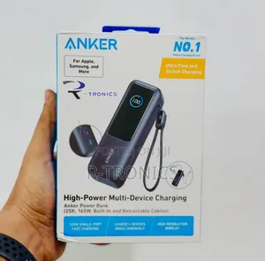 Anker Power Bank, 25,000mah Portable Charger Triple 100w Usb-C Ports