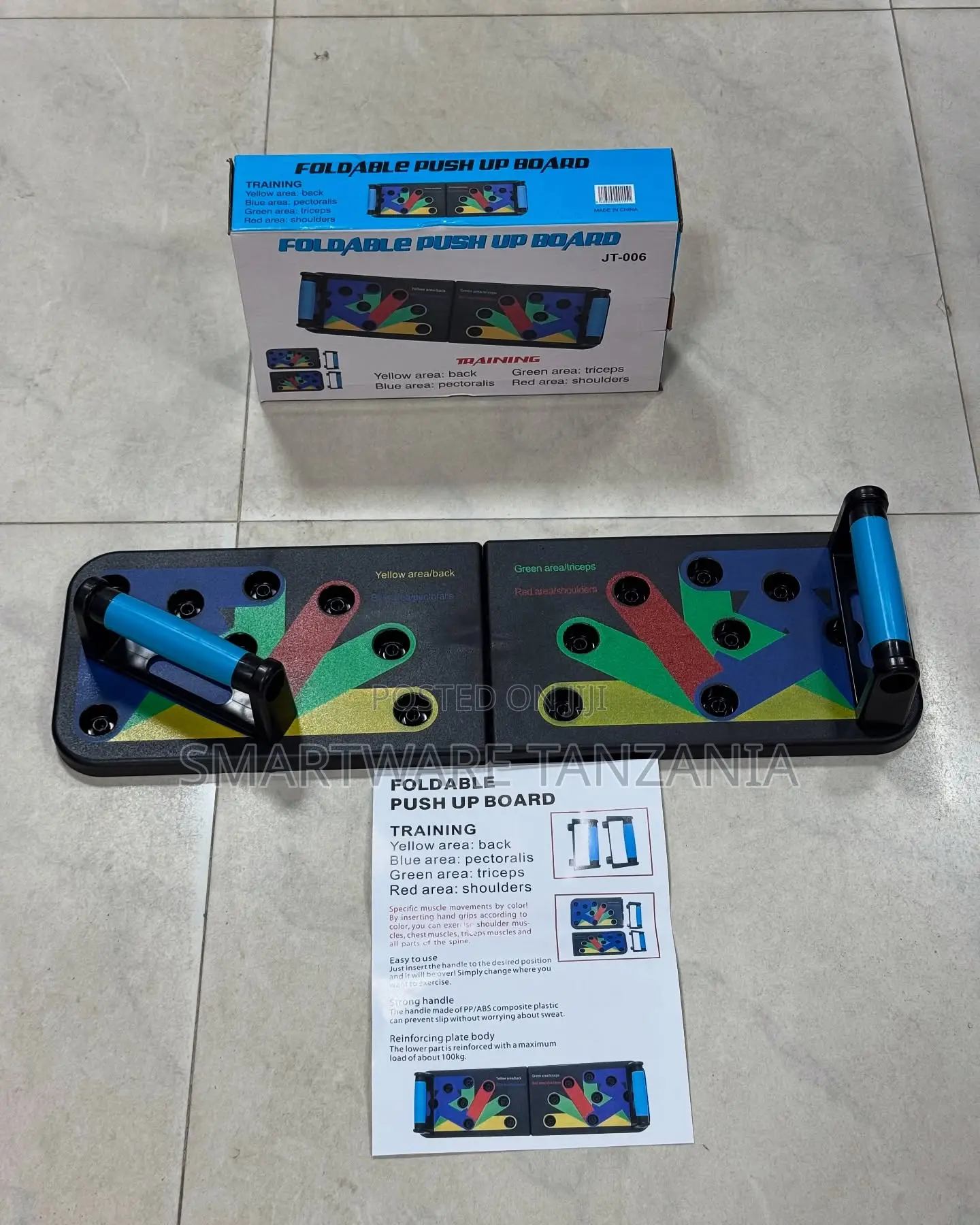 Color-Coded Push Up Board Foldable Fitness Training System