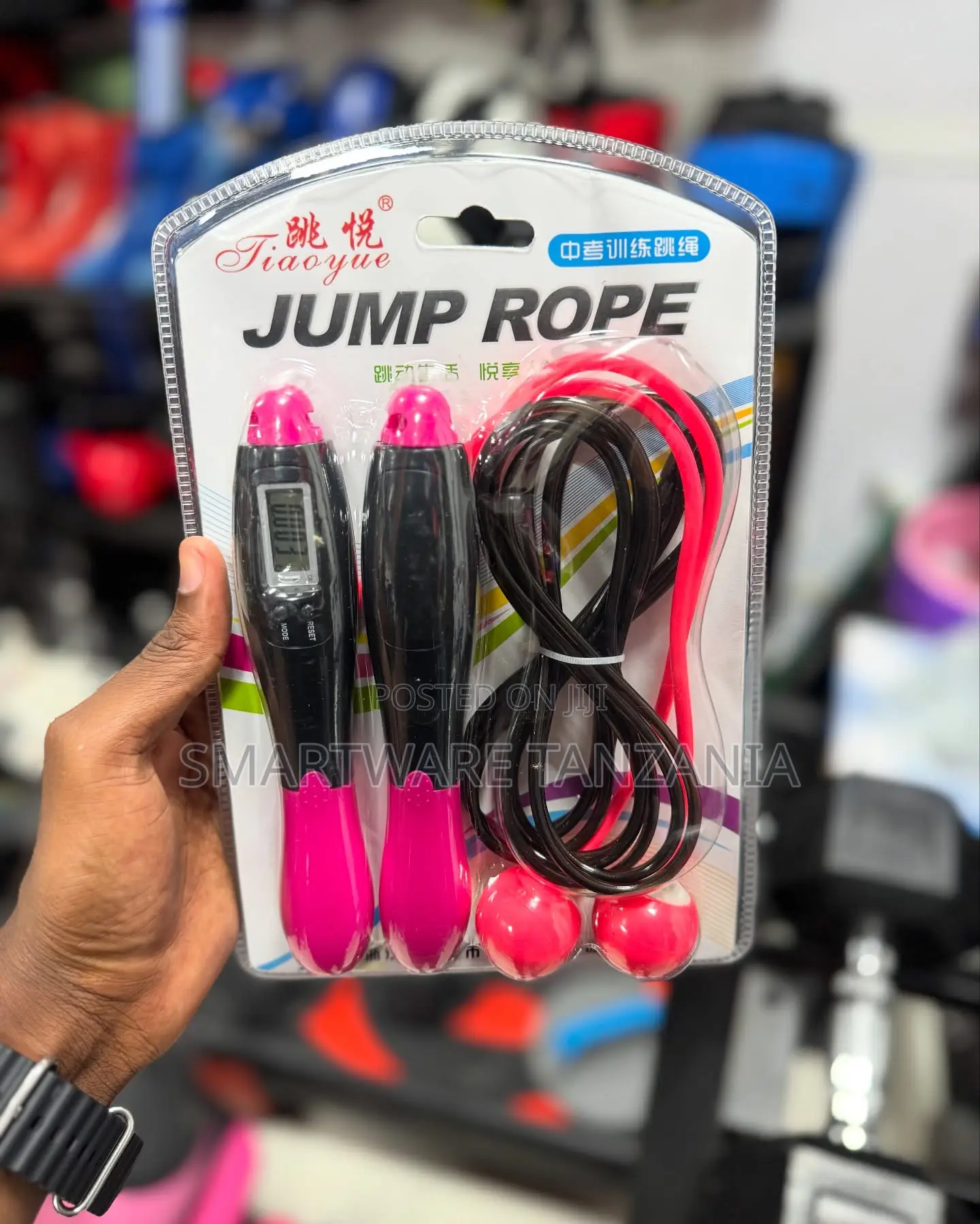 Digital Counter Jump Rope With Weighted Handles Fitness Training