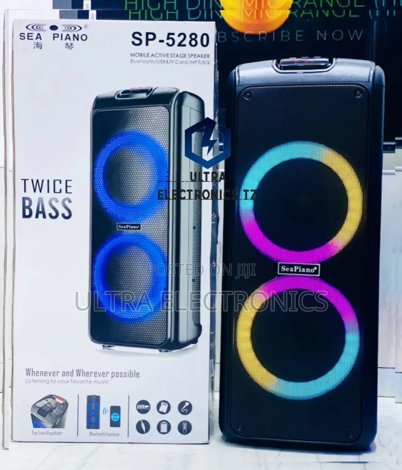 Sea Piano Portable Rechargeable Speaker With Top Load Equalizer