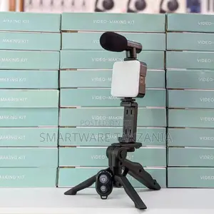 Complete Video Making Kit With Led Light Tripod Phone Stand Mic